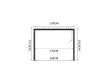 Pergola 574 x 290 cm - Anthrazit