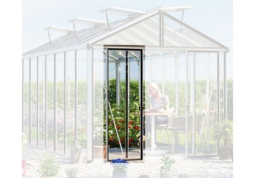 Zusätzliche Einfachtür für Gewächshaus Hera, der Einbau der zusätzlichen Tür ist sowohl in der Seitenwand, wie auch der Rückwand
möglich!